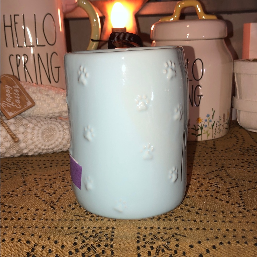 Rae Dunn FUR MOM Mug Light Blue/Raised Paw Prints - Picture 6 of 10